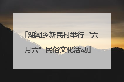 湖潮乡新民村举行“六月六”民俗文化活动