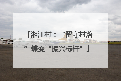 湘江村：“留守村落”蝶变“振兴标杆”