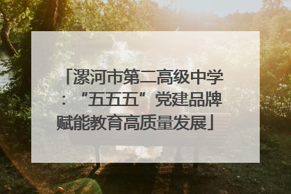 漯河市第二高级中学：“五五五”党建品牌赋能教育高质量发展