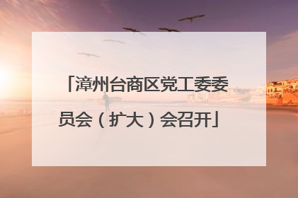 漳州台商区党工委委员会（扩大）会召开
