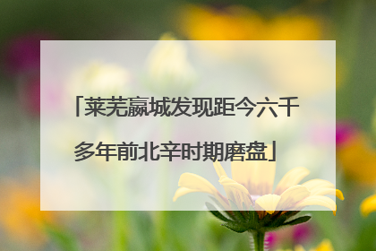 莱芜嬴城发现距今六千多年前北辛时期磨盘