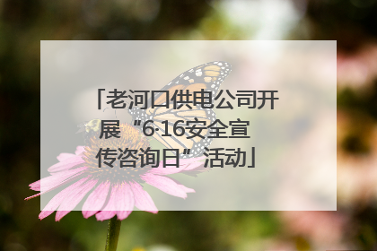 老河口供电公司开展“6·16安全宣传咨询日”活动