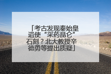 考古发现秦始皇遣使“采药昆仑”石刻？北大教授辛德勇等提出质疑