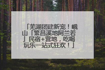芜湖团建新宠！峨山「繁昌溪地阿兰若」民宿+营地，吃喝玩乐一站式狂欢！