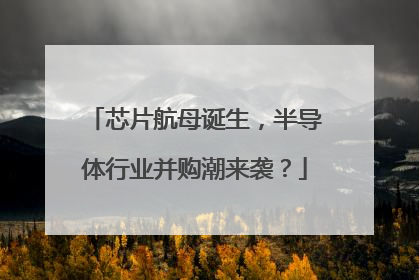 芯片航母诞生，半导体行业并购潮来袭？