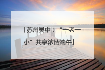 苏州吴中：“一老一小”共享浓情端午