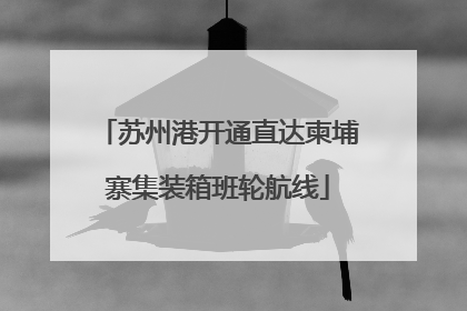 苏州港开通直达柬埔寨集装箱班轮航线