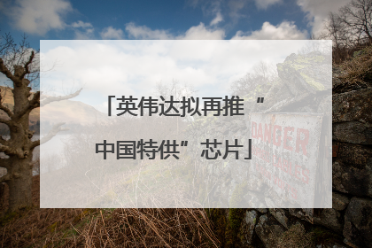 英伟达拟再推“中国特供”芯片
