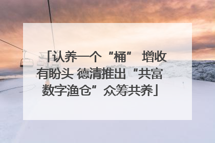认养一个“桶” 增收有盼头 德清推出“共富数字渔仓”众筹共养