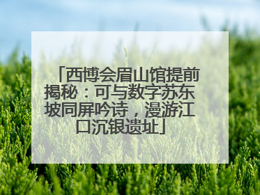 西博会眉山馆提前揭秘：可与数字苏东坡同屏吟诗，漫游江口沉银遗址