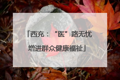 西充：“医”路无忧 增进群众健康福祉