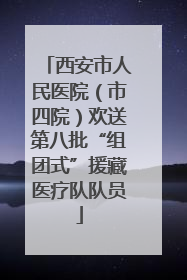 西安市人民医院（市四院）欢送第八批“组团式”援藏医疗队队员