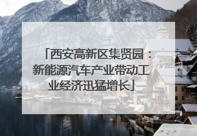 西安高新区集贤园：新能源汽车产业带动工业经济迅猛增长