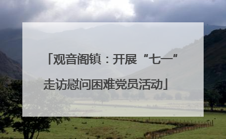 观音阁镇：开展“七一”走访慰问困难党员活动
