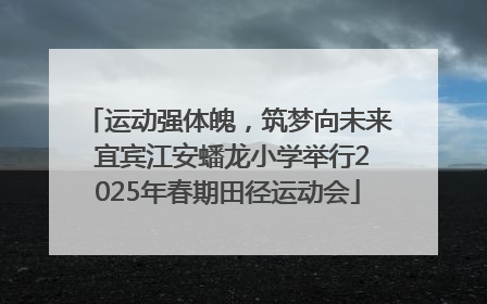 运动强体魄，筑梦向未来 宜宾江安蟠龙小学举行2025年春期田径运动会