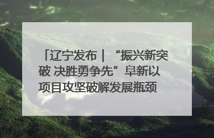 辽宁发布｜“振兴新突破 决胜勇争先”阜新以项目攻坚破解发展瓶颈 经济发展实现良好开局