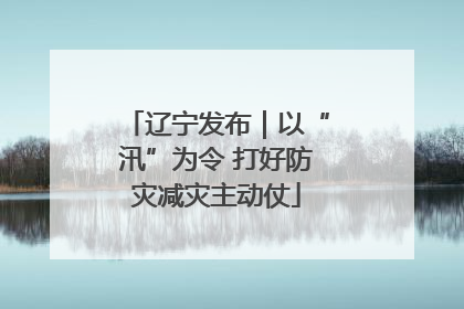 辽宁发布｜以“汛”为令 打好防灾减灾主动仗