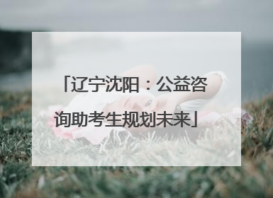 辽宁沈阳：公益咨询助考生规划未来