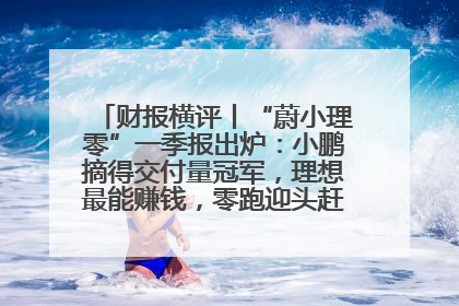 财报横评丨“蔚小理零”一季报出炉：小鹏摘得交付量冠军，理想最能赚钱，零跑迎头赶上，蔚来还在调整