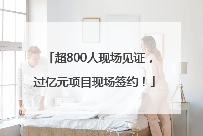 超800人现场见证，过亿元项目现场签约！