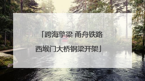 跨海擎梁 甬舟铁路西堠门大桥钢梁开架