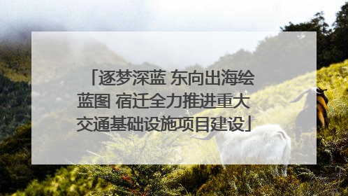 逐梦深蓝 东向出海绘蓝图 宿迁全力推进重大交通基础设施项目建设
