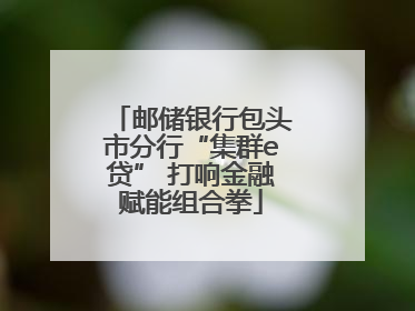 邮储银行包头市分行“集群e贷” 打响金融赋能组合拳