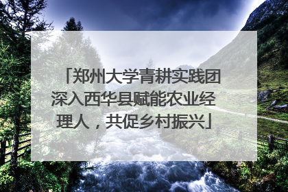 郑州大学青耕实践团深入西华县赋能农业经理人，共促乡村振兴