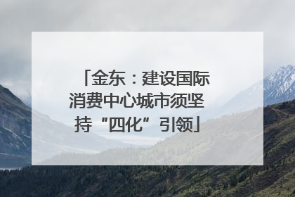 金东：建设国际消费中心城市须坚持“四化”引领