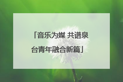音乐为媒 共谱泉台青年融合新篇