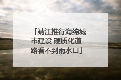 靖江推行海绵城市建设 硬质化道路看不到雨水口