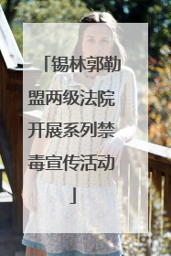 锡林郭勒盟两级法院开展系列禁毒宣传活动