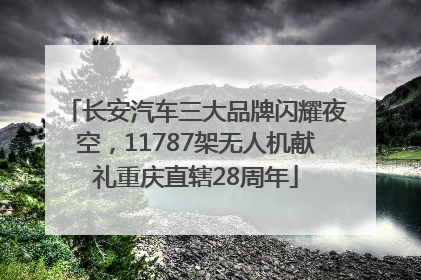长安汽车三大品牌闪耀夜空，11787架无人机献礼重庆直辖28周年