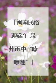 闽南民俗迎端午 泉州雨中“嗦啰嗹”