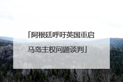 阿根廷呼吁英国重启马岛主权问题谈判