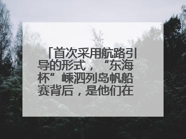 首次采用航路引导的形式，“东海杯”嵊泗列岛帆船赛背后，是他们在保驾护航