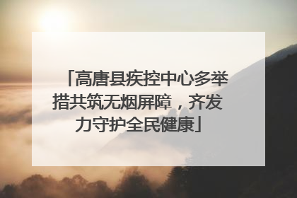 高唐县疾控中心多举措共筑无烟屏障，齐发力守护全民健康