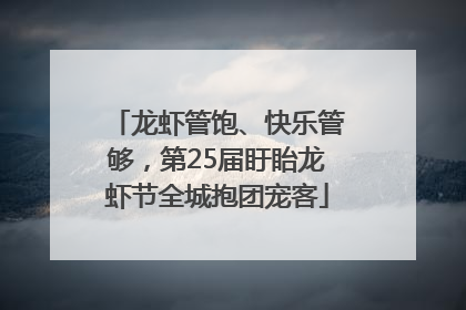 龙虾管饱、快乐管够，第25届盱眙龙虾节全城抱团宠客