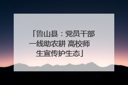 鲁山县：党员干部一线助农耕 高校师生宣传护生态