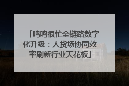 鸣鸣很忙全链路数字化升级：人货场协同效率刷新行业天花板