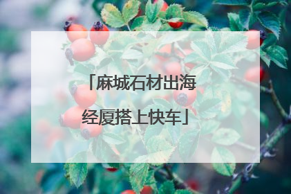 麻城石材出海 经厦搭上快车