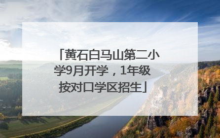 黄石白马山第二小学9月开学，1年级按对口学区招生