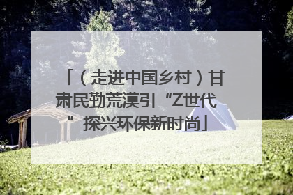 （走进中国乡村）甘肃民勤荒漠引“Z世代”探兴环保新时尚