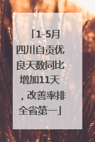 1-5月四川自贡优良天数同比增加11天，改善率排全省第一