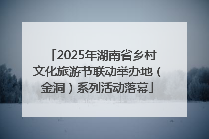 2025年湖南省乡村文化旅游节联动举办地（金洞）系列活动落幕