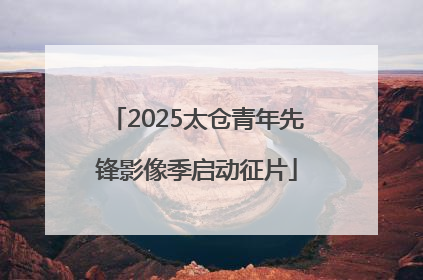 2025太仓青年先锋影像季启动征片