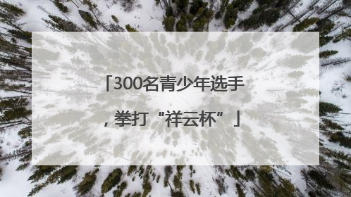 300名青少年选手，拳打“祥云杯”