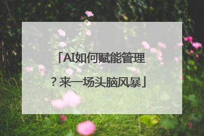 AI如何赋能管理？来一场头脑风暴