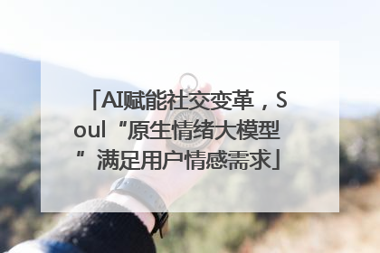 AI赋能社交变革，Soul“原生情绪大模型”满足用户情感需求